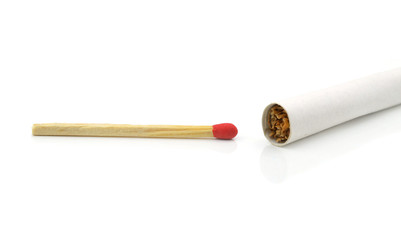 cigarette and match