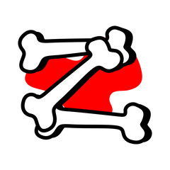 Halloween Text Z Made from Bones