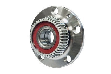 Hub bearing wheel of a car on a white background