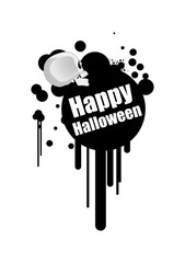 Halloween Splash Banner with Skull