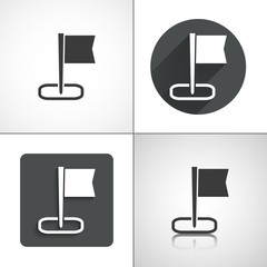 Flag icons. Set elements for design. Vector illustration.