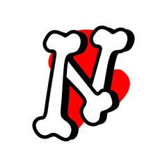 Halloween Text N Made from Bones