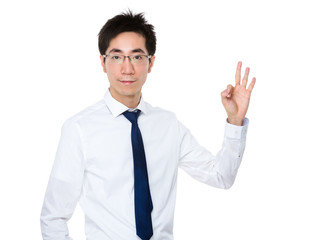 Business man with ok sign