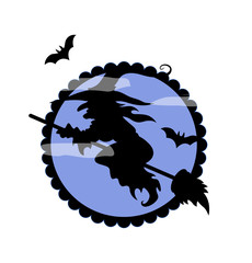 Halloween Witch Flying Shape