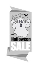 Halloween Ghost Sale Paper Banner