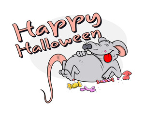 Halloween Funny Rat Character