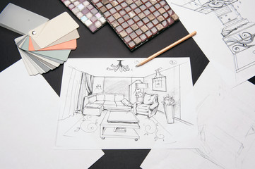 Sketches, drawings