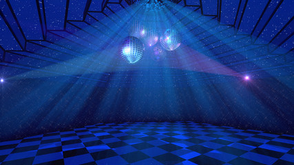 Blue disco background