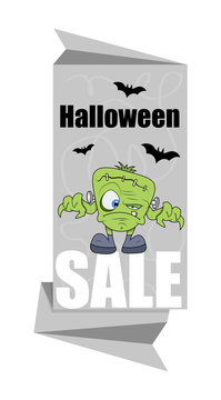 Halloween Frankenstein Character Sale Banner