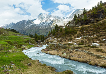 Fototapeta na wymiar Summer Alps mountain landscape (Austria).