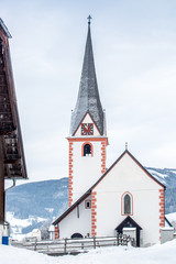 old Christian church at highland Austrian town