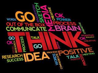 THINK word cloud business concept