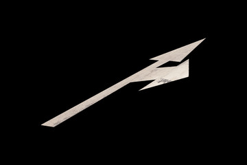 Fototapeta na wymiar arrow symbol on a black asphalt road surface