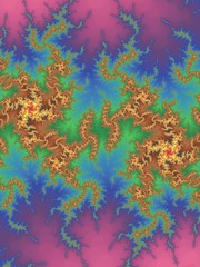 Fototapeta na wymiar Decorative fractal background in a bright colors