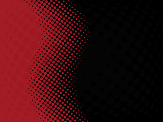 Abstract halftone wave with black background
