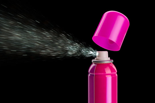 Pink spray aerosol
