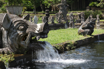 Sculpture in the water Palace of Tirtagangga