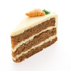 Carrot cakes isolated
