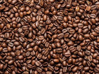 Roasted Brown Coffee Beans Background
