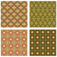 Background tile set in art deco style with geometric patterns 