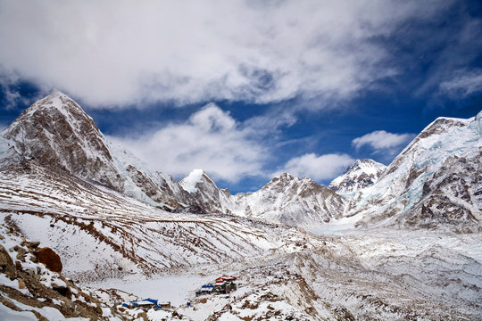 Khumbu Glacier in Sagarmatha, Nepal