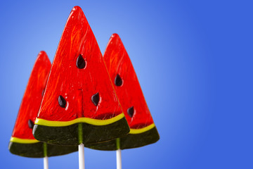 lollipop in the form of a watermelon