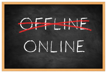 Fototapeta premium Online blackboard background concept