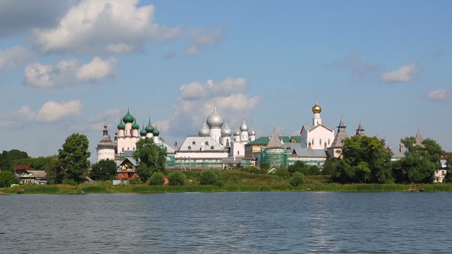 Kremlin in Rostov the Great, Russia, view from the Nero lake