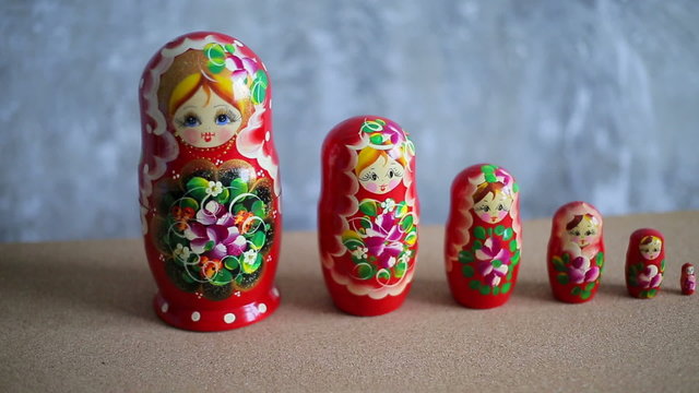 Russian nesting dolls, matryoshka