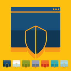 Flat design. internet security guard
