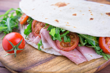 Traditional italian piadina