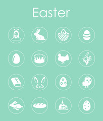 Set of easter simple icons