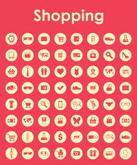 Set of shopping simple icons