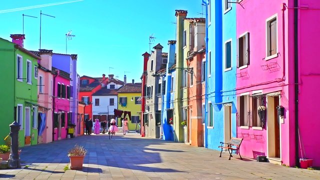 The cute and colourful Burano, near Venice, Italy