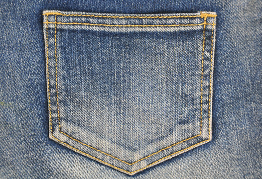 Fragment of jeans with pocket. Can be used as a jeans background