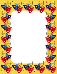 Frame with theatre masks