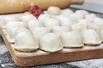 Fototapeta na wymiar Siberian dumplings