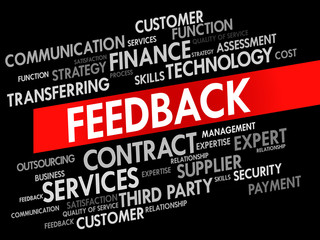 Feedback related items words cloud, business concept