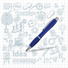 Creative Background With Pen
