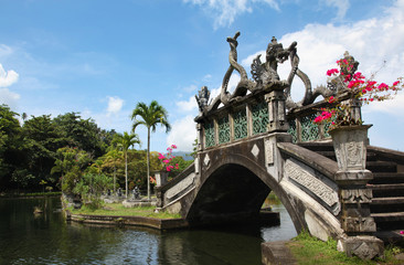 Bridge in the water Palace of Tirtagangga