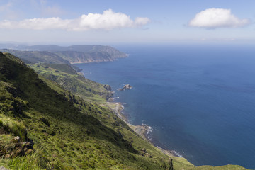 Costa gallega vista desde Cabo Ortegal (La Coruña, España).
