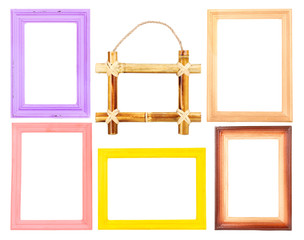 Collage of frames isolated on white