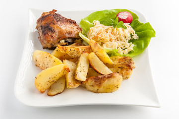 potatoes and chicken