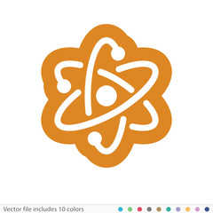 Fototapeta premium Sticker Icon - Vector file includes all colors