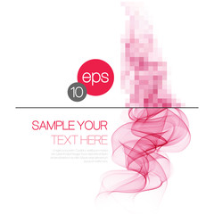 Fototapeta premium Smoke wave background. Vector illustration
