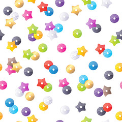 Colorful sequins seamless pattern.
