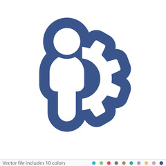 Sticker Icon - Vector file includes all colors