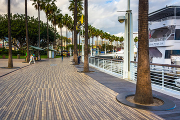 Waterfront walkway in Long Beach, California.