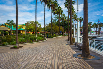 Waterfront walkway in Long Beach, California.