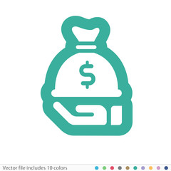 Sticker Icon - Vector file includes all colors